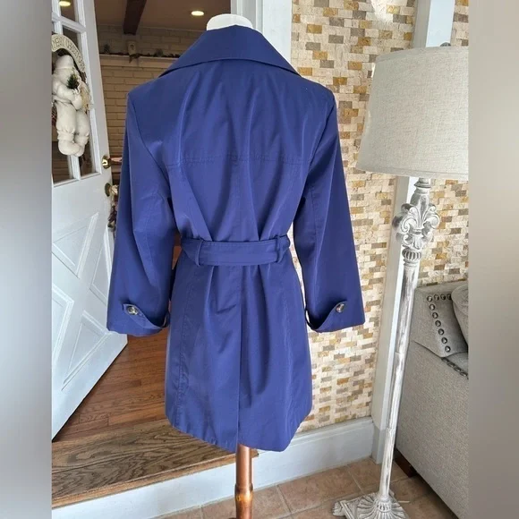 London Fog blue rain trench coat - Picture 3 of 11